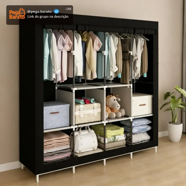 Guarda-roupa 4 Desmontável Armário Organizador Roupa