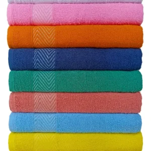 Kit 05 Toalhas De Banho Popular 100%algodão 65x120cm 210g/m² - Imagem 3