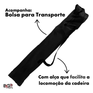Cadeira Dobrável Para Acampamento E Pesca Porta Copo - Imagem 5