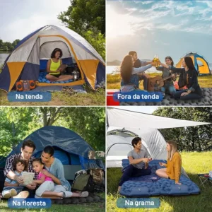 Colchao Solteiro Inflavel Dobravel De Acampamento 190*60cm - Imagem 8