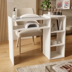 Mesa Para Manicure Profissional De Nail Designer Com Nichos - Imagem 5