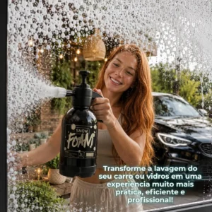 Snow Foam Pulverizador Manual Borrifador Alta Pressão 2 Litros Com 2 Bicos Espuma Automotivo Lavagem Carro Moto Limpeza Jardim - Imagem 6