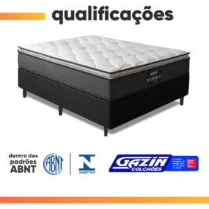 Cama Box Casal Colchão Gazin Molas Ensacadas Pillow Maximus - Imagem 6