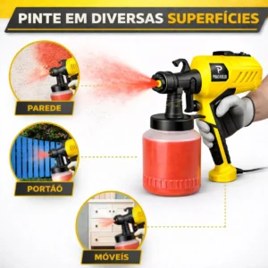 Pistola De Pintura 450w Profissional Elétrica Pulverizadora 800ml Regulações De Spray Prevenção De Refluxo Para Projetos De Renovação Doméstica 110v Marca Colpaq - Imagem 7