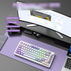 Teclado Mecânico Sem Fio Attack Shark X85pro 75% Tela Tft - Imagem 8