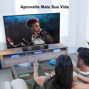 Caixa de Som Bluetooth Conexão Celular Notebook Tablet TV Projetor BOC241 1HORA Grave Potente - Imagem 7