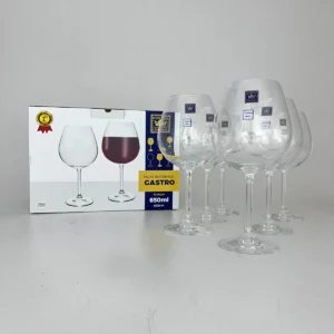 Jogo 06 Unidades De Taças Vinho Tinto 650ml Cristal Bohemia - Imagem 3