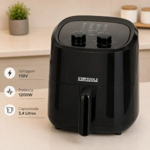 Fritadeira Air Fryer 3.4 Litros Elétrica Premium S/óleo - Imagem 8