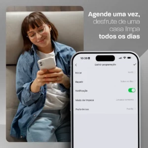 Robô Aspirador de Pó Velds 3 em 1 – Varre Aspira e Passa Pano com Mapeamento via App e Sensor Antiqueda, Preto - Imagem 8