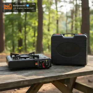 Fogareiro Fogão Portátil Camping Botija Acampamento Pesca - Imagem 1