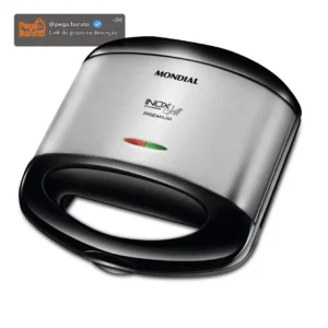 Sanduicheira S07 Inox Premium 800w Preta Mondial Cor Preto - Imagem 1