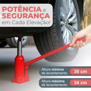 Macaco Hidráulico Automotivo Estilo Garrafa 3 Toneladas Para Carros De Passeio Linha Premium - Aero Home - Imagem 5