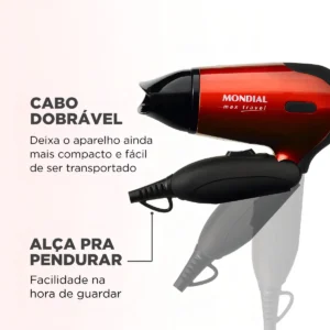 Secador de cabelo dobrável Mondial Max Travel 1200w Sc-10 - Imagem 5