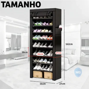 Sapateira Armário Organizador Dobrável 9 Prateleiras Estocasa - Imagem 5