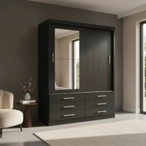 Guarda Roupa Tonielque Móveis GR Capri 2P/Esp Onix - Imagem 3
