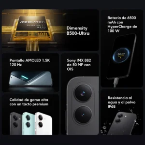 Celular Xiaomi Poco X8 Pro 8gb Ram 256gb Rom Dual Sim 6.59 Amoled Dimensity 8500 Ultra Green - Imagem 2