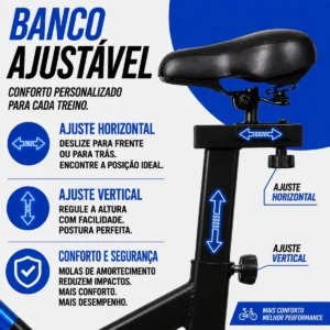 Bicicleta Ergométrica Spinning Mopower Sprint X Shock roda inércia 20kg suporta até 120kg - Imagem 8