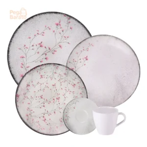Aparelho de Jantar Tramontina Floralis Porcelana 20 peças - Imagem 1