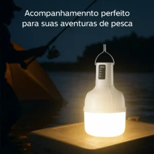 Lampião Luz Led Acampamento Pesca Recarregável Potente Usb - Imagem 7