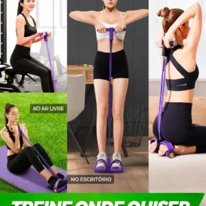 Elástico Treino Extensor Exercícios Academia Em Casa Fitness - Imagem 7