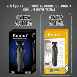 Kit Kemei Máquina de Corte KM-2299 e Acabamento KM-1102 Bivolt - Imagem 6