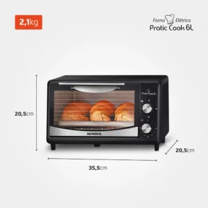 Forno Elétrico Mondial Fr-09 Pratic Cook 6l 650w - Imagem 3