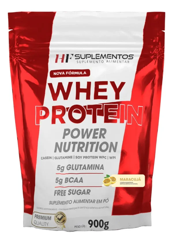 Whey Protein Power Nutrition 900g Mousse Maracujá Hf Maracujá