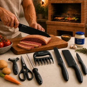 Jogo Facas Cozinha Chef Aço Inoxidável Kit 8 Peças Premium - Imagem 8