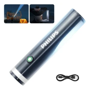 Lanterna Philips Sfl1188 Compacta E Potente Preto Branco - Imagem 1