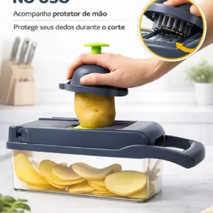 Cortador Fatiador Ralador De Legumes Frutas Triturador Manual 16 Peças Sólar - Imagem 4