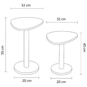 Kit 2 Mesas Laterais Orgânica Monopé Decorativa Cor Mel - Imagem 6