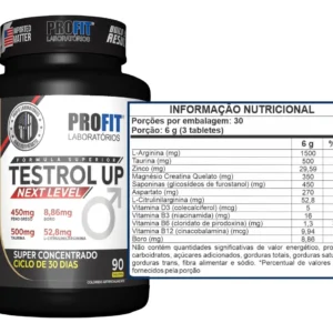 Suplemento em tabletes Profit TESTROL UP NEXT LEVEL - Imagem 3