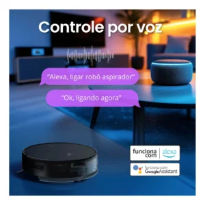 Robô Aspirador De Pó E Passa Pano App Tuya Pandaplus Bivolt Preto - Imagem 7