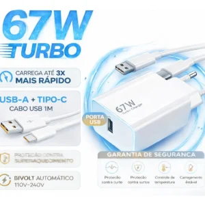 Carregador Turbo 67w Usb-c Para Xiaomi Redmi Note - Imagem 6