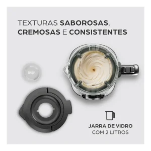 Liquidificador Com Copo De Vidro Wap Wb2000 2l 900w Cor Cinza - Imagem 5