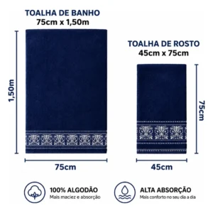 Jogo De Toalhas Banho Gigante Algodão 4pçs 500g Grossas Luxo - Imagem 7