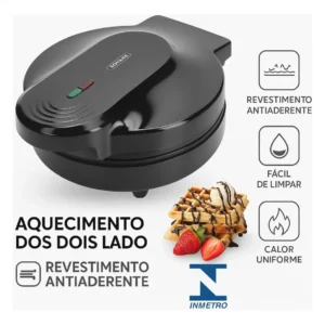 Waffleira Elétrica Tomate para Waffles Rápidos e Fáceis - Imagem 4