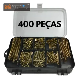 Kit 400 Peças Parafusos E Buchas P/ Parede Com Organizador - Imagem 1
