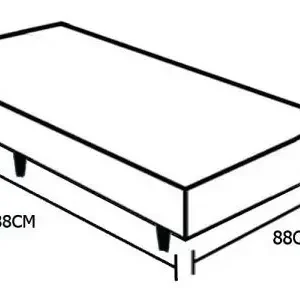 Base Box Solteiro Suede Cinza 88 X 188 X 40 - Imagem 2