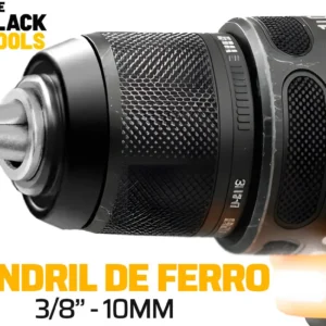 Parafusadeira Furadeira De Impacto Profissional Sem Fio 2 Baterias 21v Com Maleta Tb-21yx The Black Tools - Imagem 4