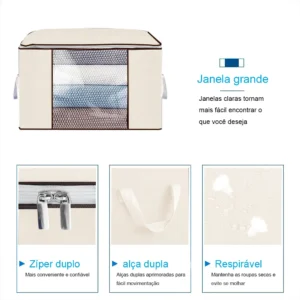 Kit 4un Saco Organizador Edredon Cobertor Multiuso Dobrável - Imagem 4