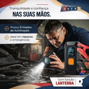 Auxiliar Partida Bateria Compressor Ar Inteligente Emergência Portátil Veicular Com Compressor De Ar, Pares Portátil Compressor Ar Veicular - Imagem 5