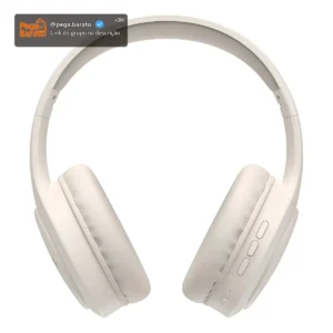 Fone De Ouvido Headphone Dapon H02d Bluetooth 5.1 Over-ear 22 Horas De Bateria Bege - Imagem 1