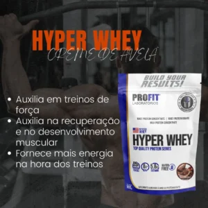 Hyper Whey 900g Isolado E Concentrado Profit Sabor Creme De Avelã - Imagem 6