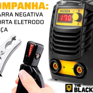 Maquina De Solda Eletrica Inversora Mma Tig Eletrodo 170a Mi250a The Black Tools - Imagem 6