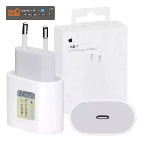 Carregador Fonte Iphone Original 20w Apple Tipo C Turbo