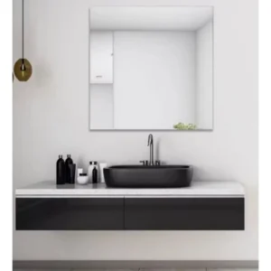 Espelho Quadrado 70x70cm Moderno Com Suporte E Led - Imagem 3
