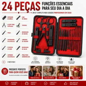 24 Peças Cortador De Unha Conjunto De Manicura E Pedicura - Imagem 7