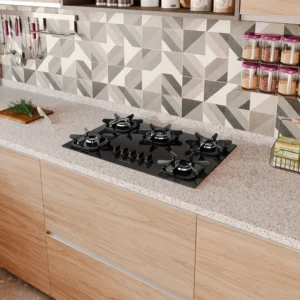 Cooktop Mueller 5 Bocas com Queimador Ultra Chama Preto - Imagem 2