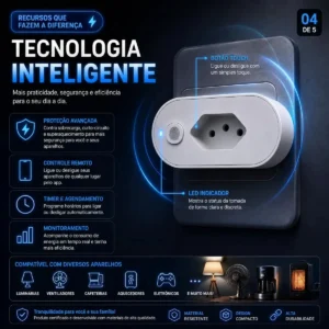 Tomada Inteligente Wi-Fi Bivolt com Medidor de Consumo para Alexa e Google - Imagem 2